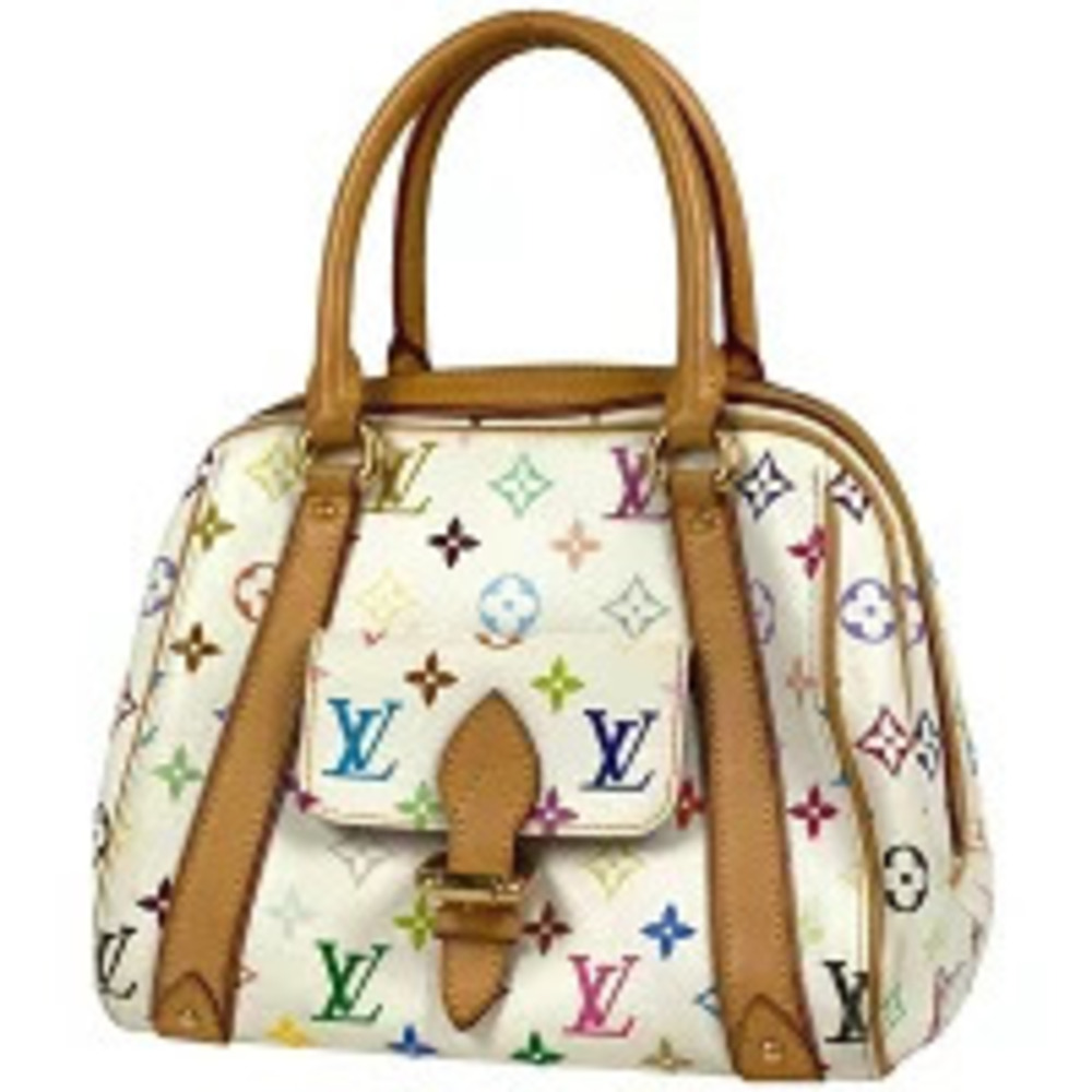Louis Vuitton Priscilla Handbag Monogram Multicolor Blanc White